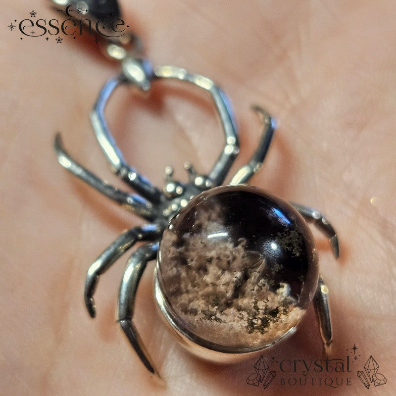 S925 Garden Quartz Spider Pendant