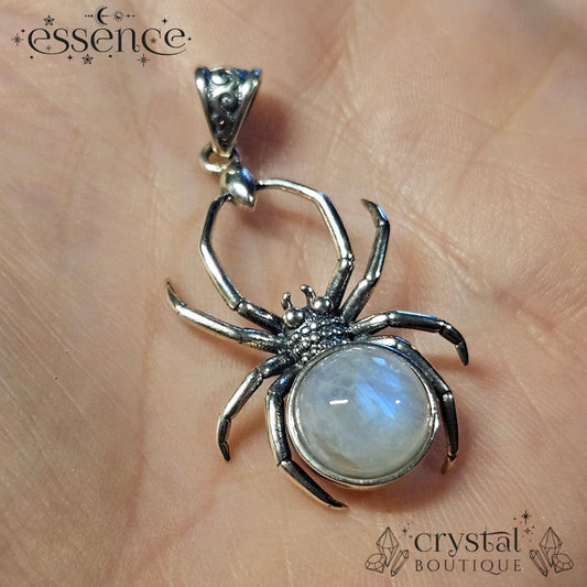 Moonstone S925 Spider Pendant