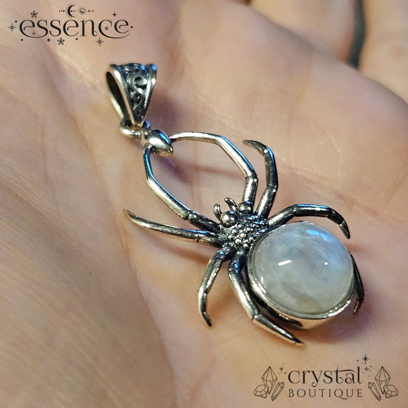 Moonstone S925 Spider Pendant