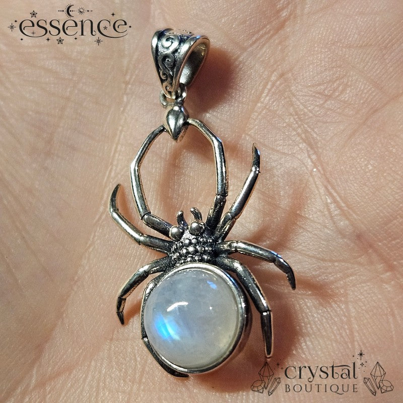 Moonstone S925 Spider Pendant