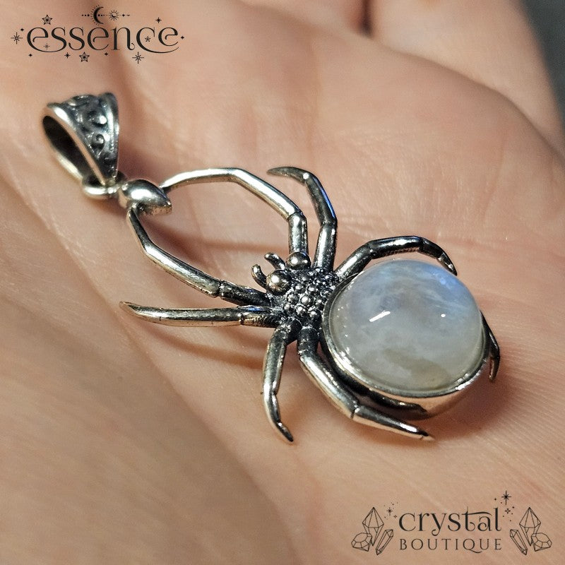 Moonstone S925 Spider Pendant