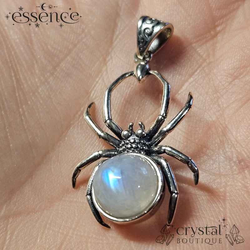 Moonstone S925 Spider Pendant