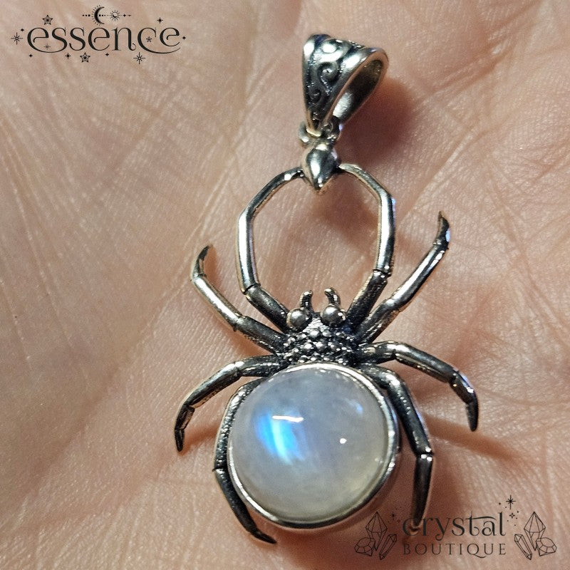 Moonstone S925 Spider Pendant