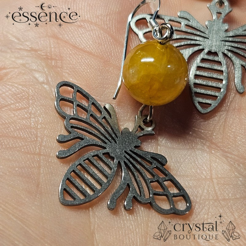 Golden Healer Bumblebee Earrings