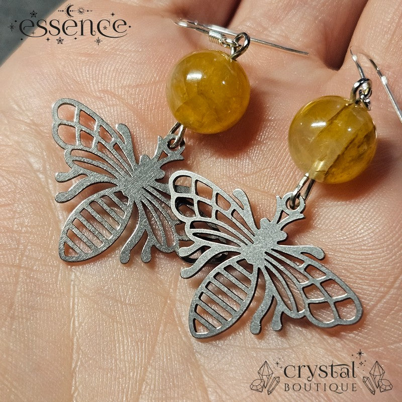 Golden Healer Bumblebee Earrings