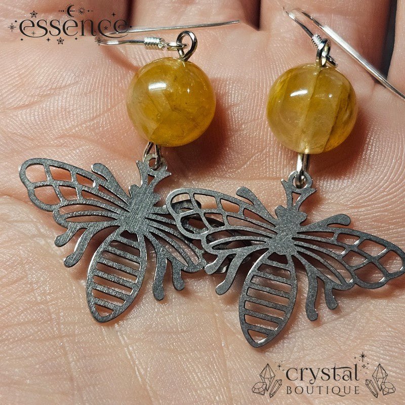 Golden Healer Bumblebee Earrings