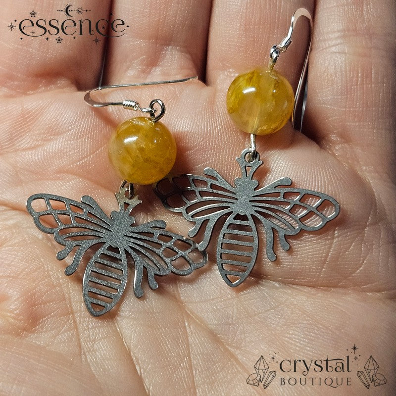 Golden Healer Bumblebee Earrings