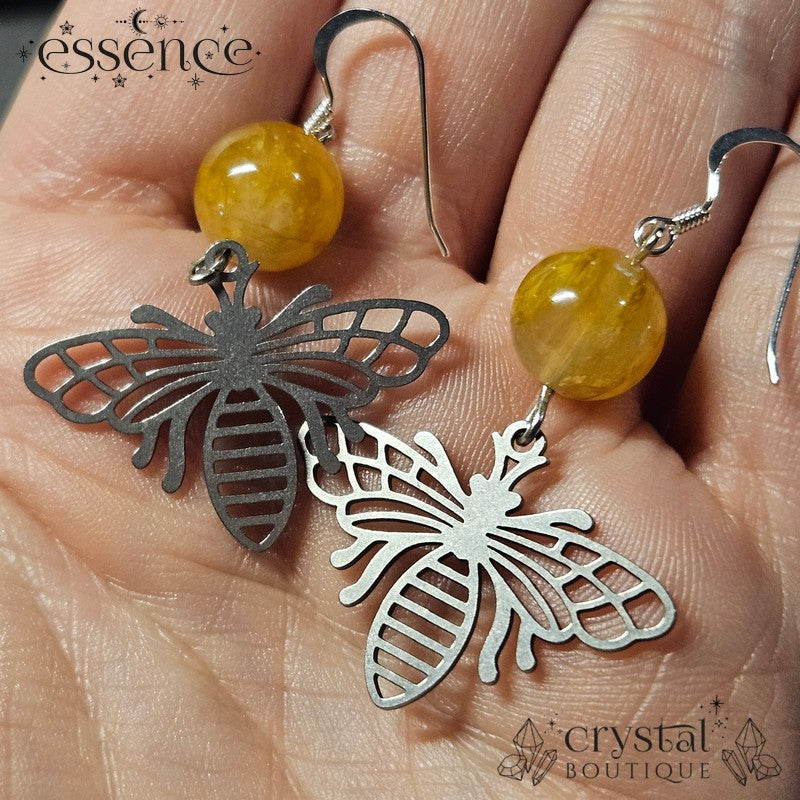 Golden Healer Bumblebee Earrings