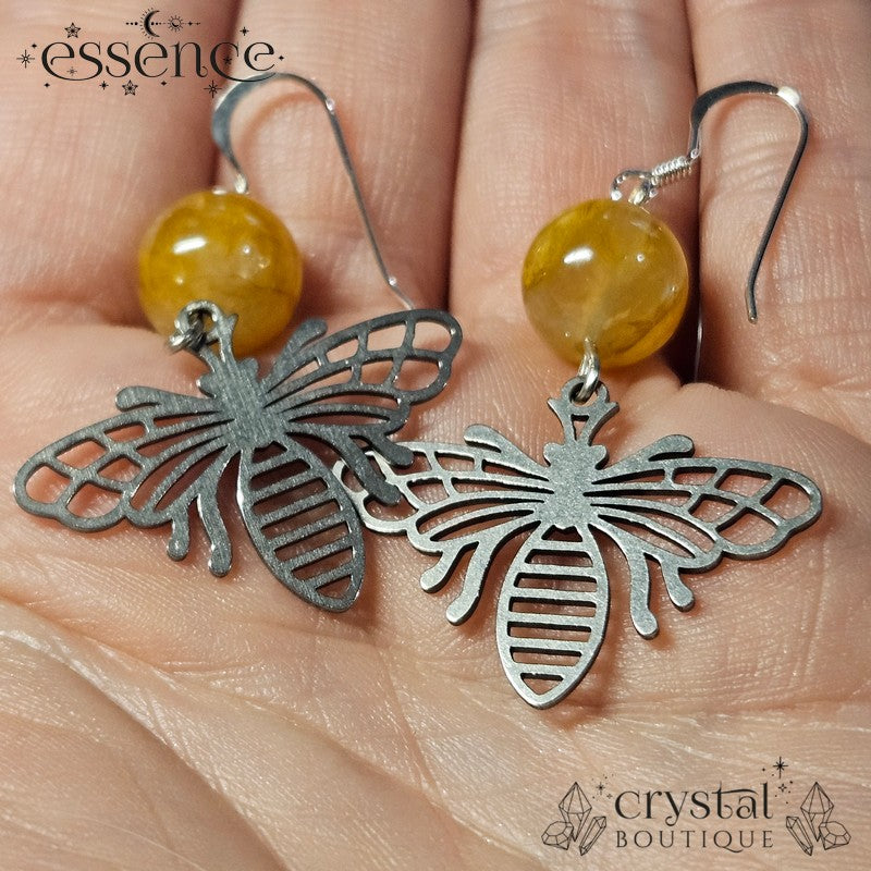 Golden Healer Bumblebee Earrings