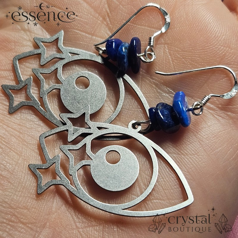 Lapis Lazuli Eye Earrings