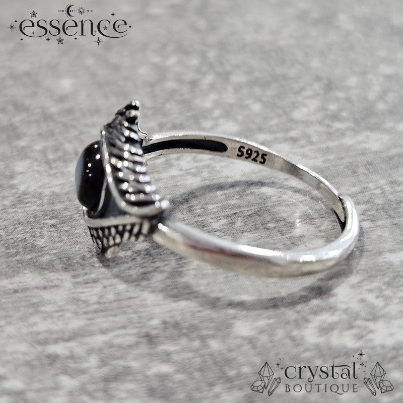 Black Shell Eye Adjustable S925 ring