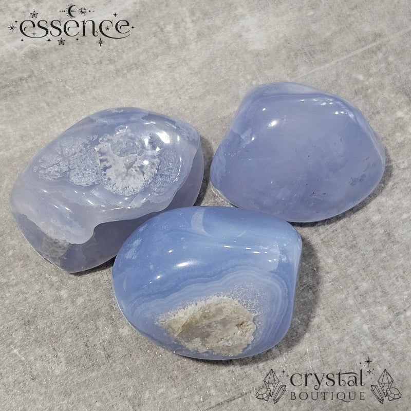 Blue Lace Agate Tumbled Stones