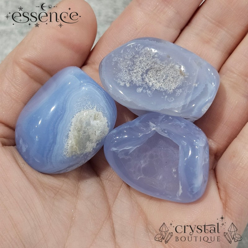 Blue Lace Agate Tumbled Stones