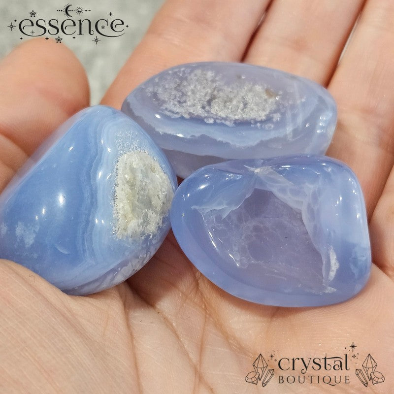 Blue Lace Agate Tumbled Stones