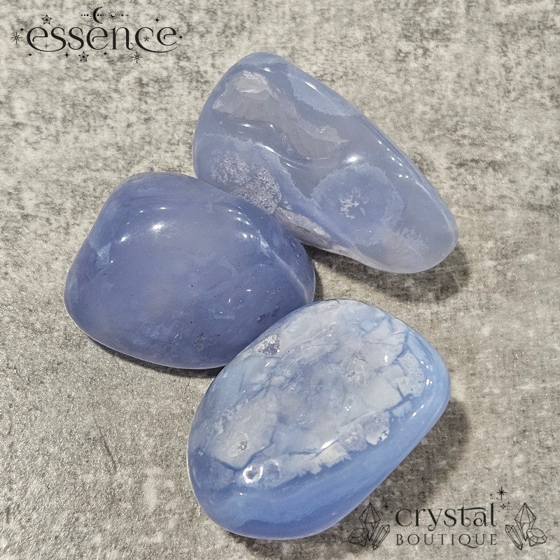 Blue Lace Agate Tumbled Stones