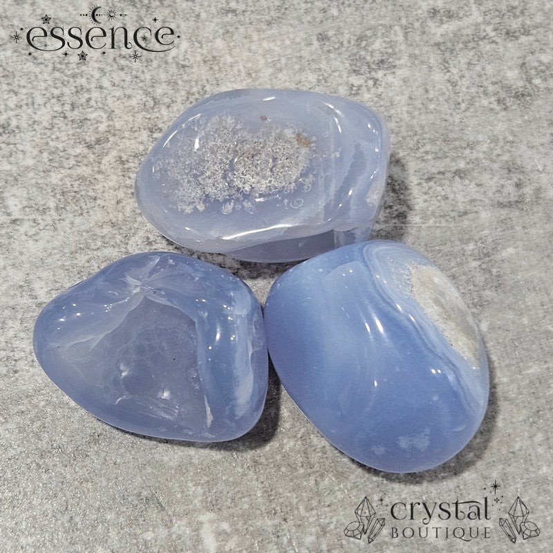 Blue Lace Agate Tumbled Stones