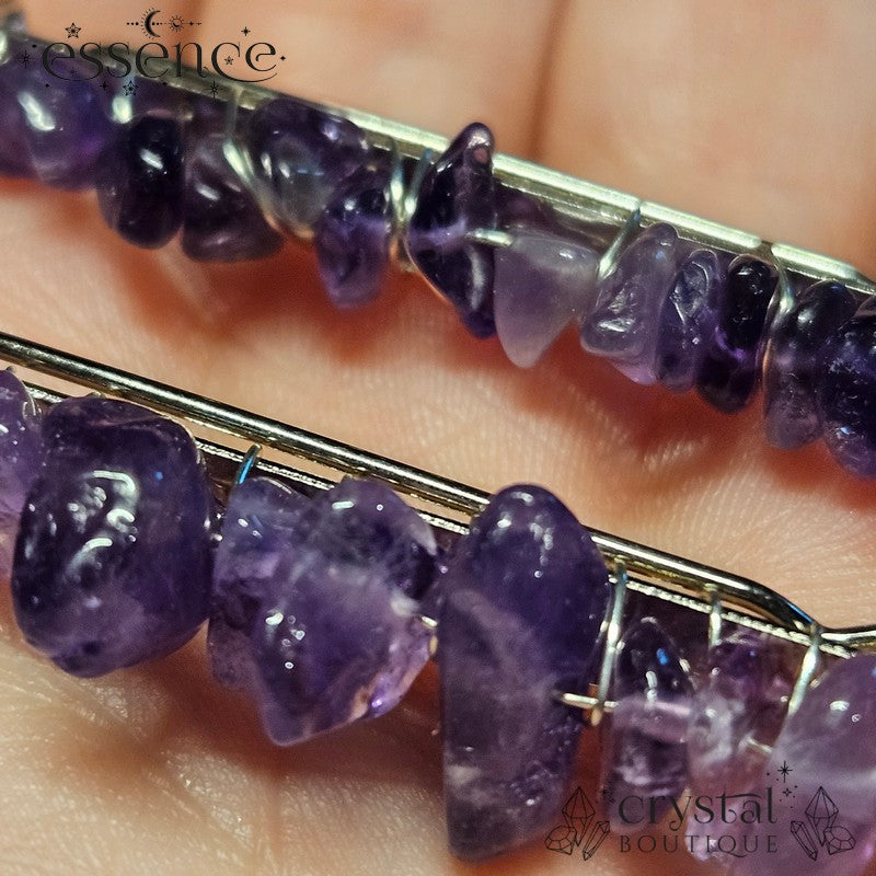 Amethyst Hair Clips