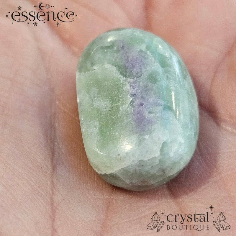 Fluorite and Serpentine Small Tumblestone