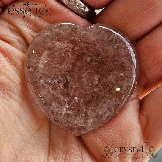 Strawberry Quartz Heart-Shaped Worry Stone