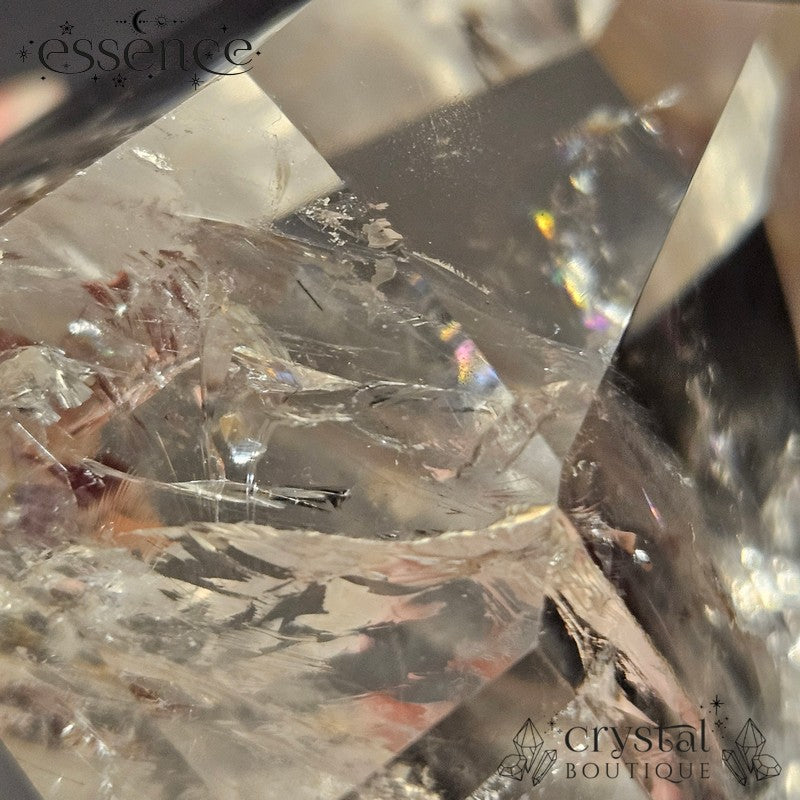 Brazilian Clear Quartz Free Form / point with Tourmaline & Rutile