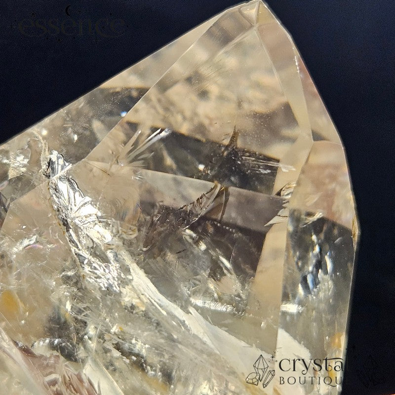 Brazilian Clear Quartz Free Form / point with Tourmaline & Rutile