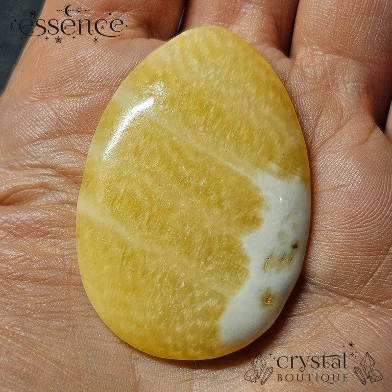 Orange Calcite Worry Stone