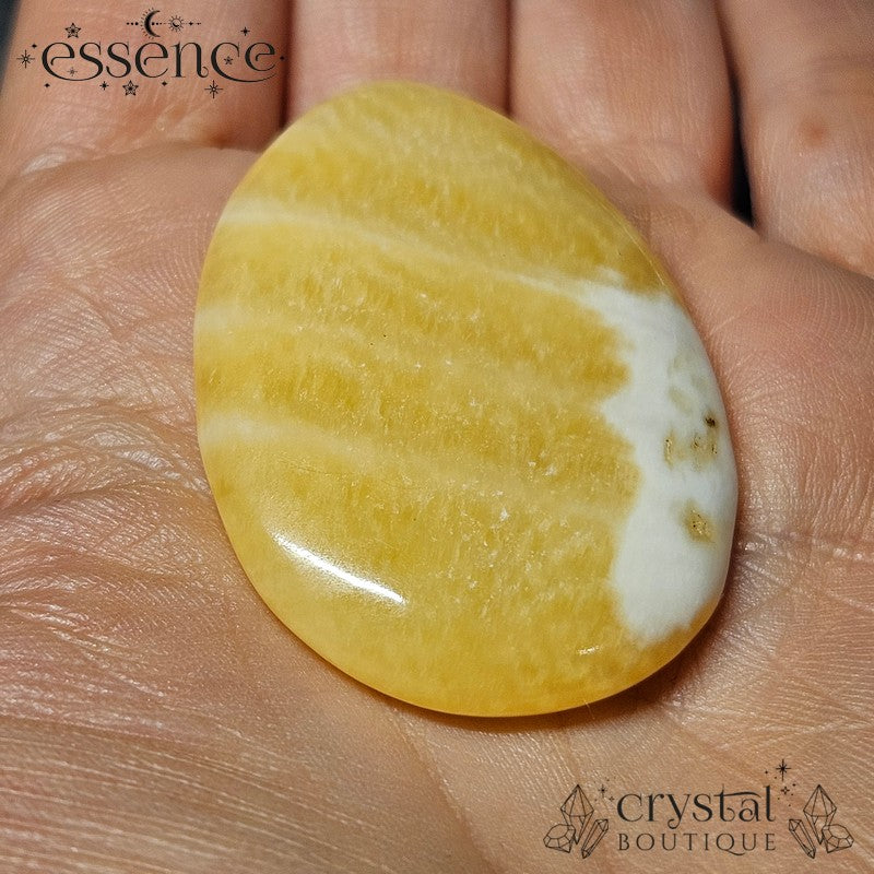 Orange Calcite Worry Stone