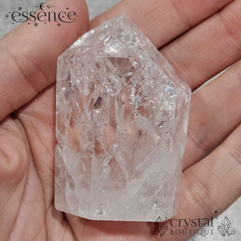 Fire and Ice Clear Quartz Tower 99gms