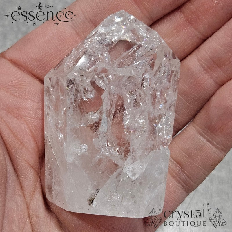 Fire and Ice Clear Quartz Tower 99gms