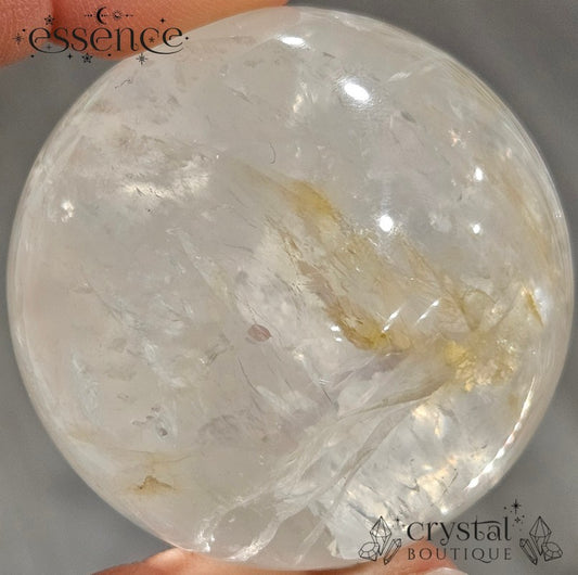 Clear Quartz Sphere with some Iron Inclusions 162gms