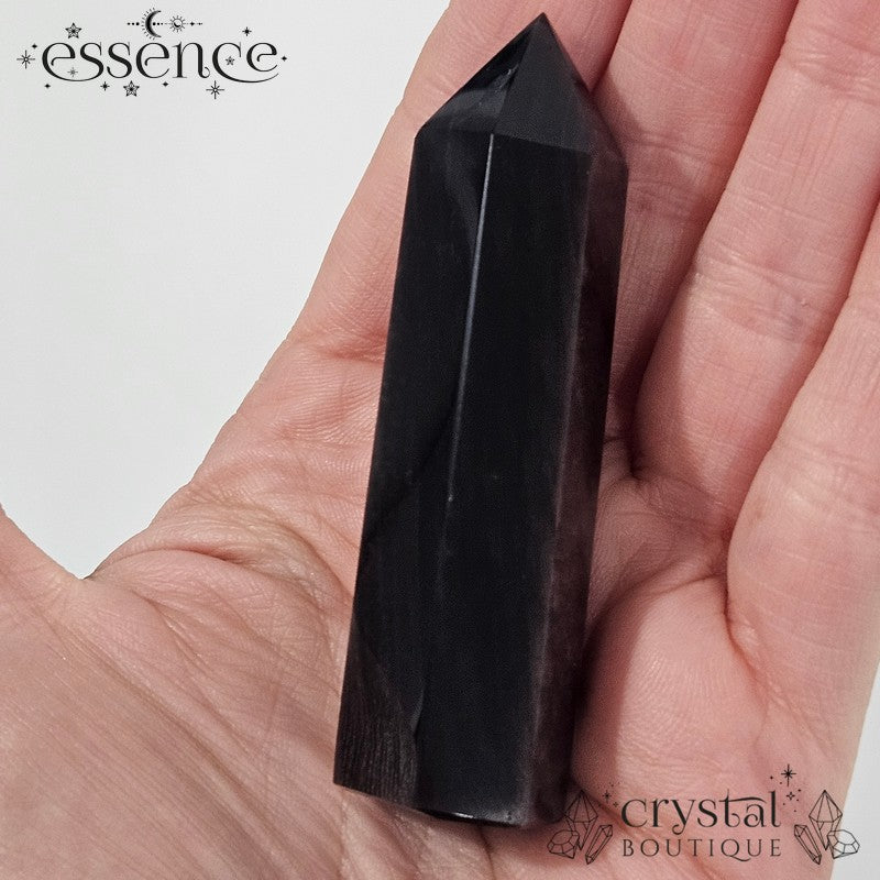 Silver Sheen Obsidian Tower 50gms