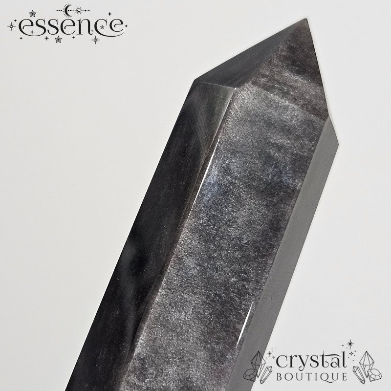 Silver Sheen Obsidian Tower 50gms