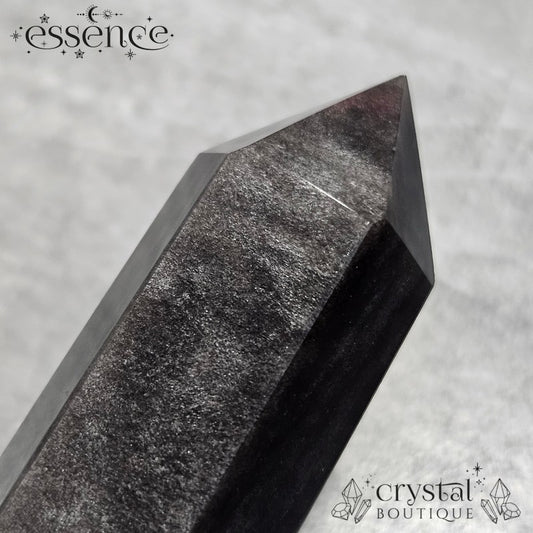 Silver Sheen Obsidian Tower 50gms