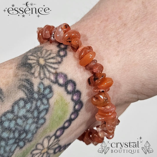 Carnelian Chip Bracelet – Vitality, Confidence & Motivation