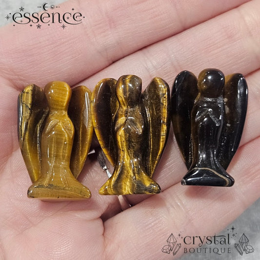 Tiger's Eye Angel – Guardian of Strength and Protection