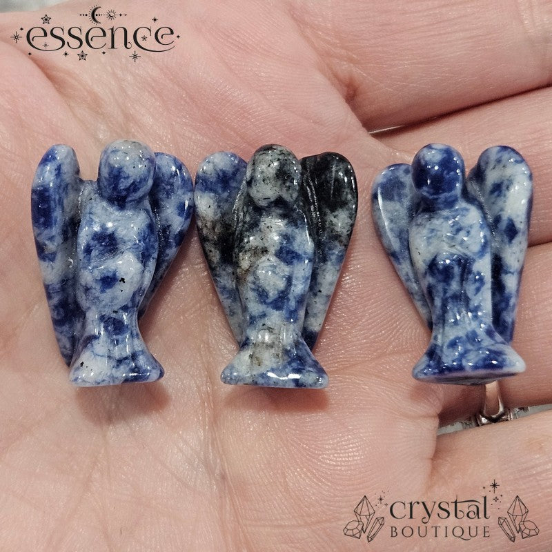 Blue Dot Jasper Angel – Guardian of Peace and Stability