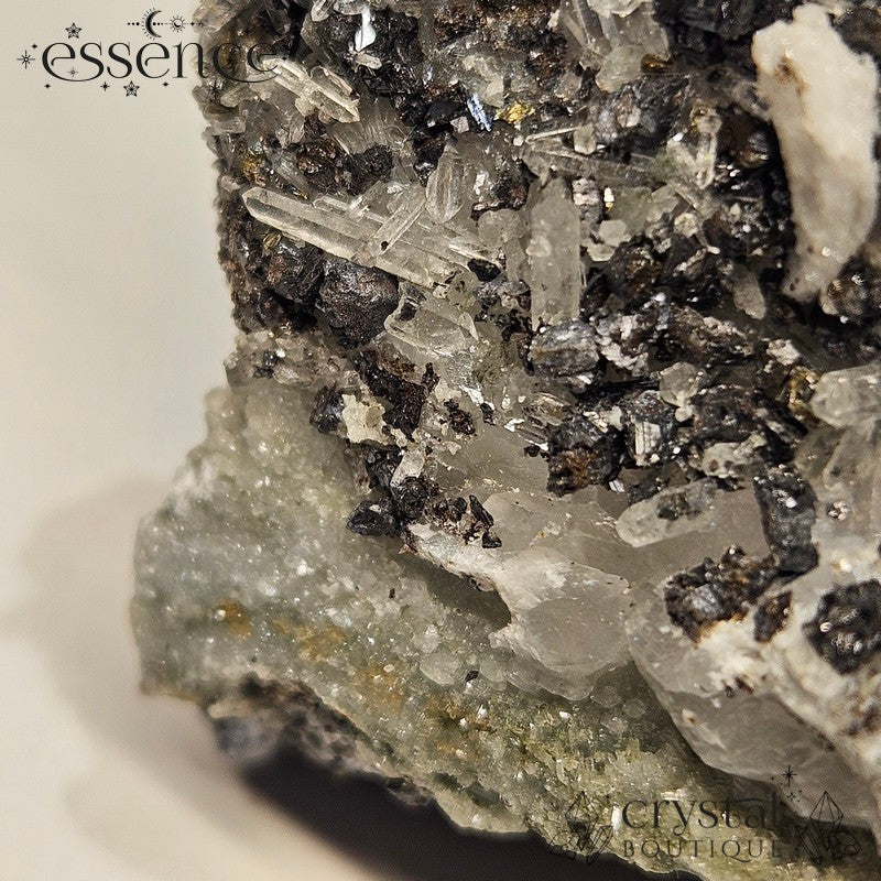 Bulgarian Crystal Specimen with Calcite, Galena, Sphalerite, and Pyrite (UV Reactive) - 245g