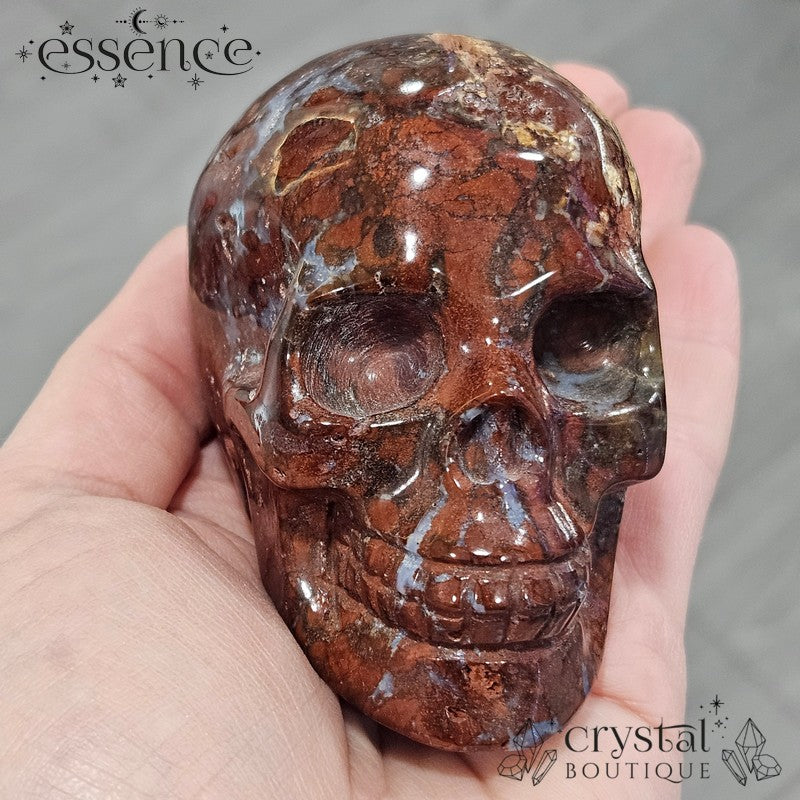 Red Agate skull