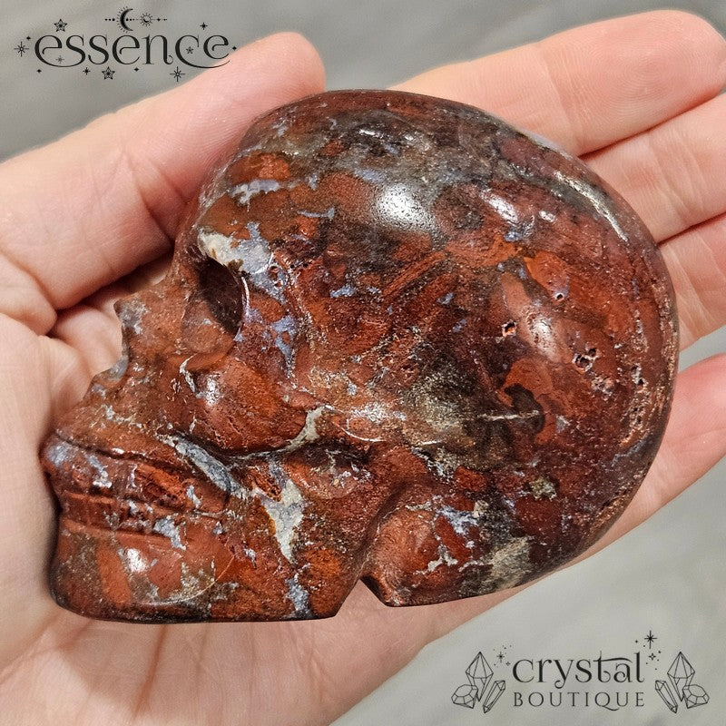 Red Agate skull