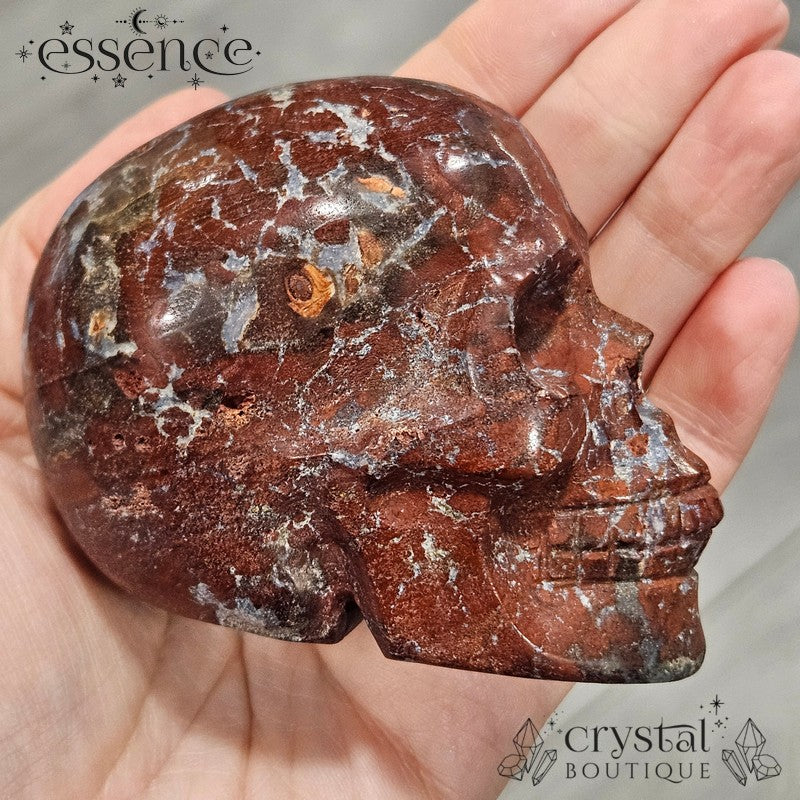 Red Agate skull