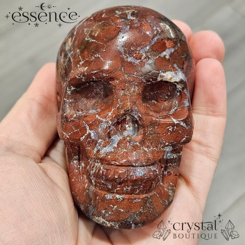 Red Agate skull