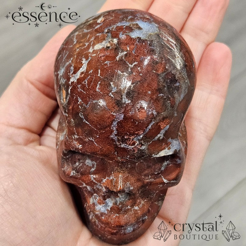 Red Agate skull