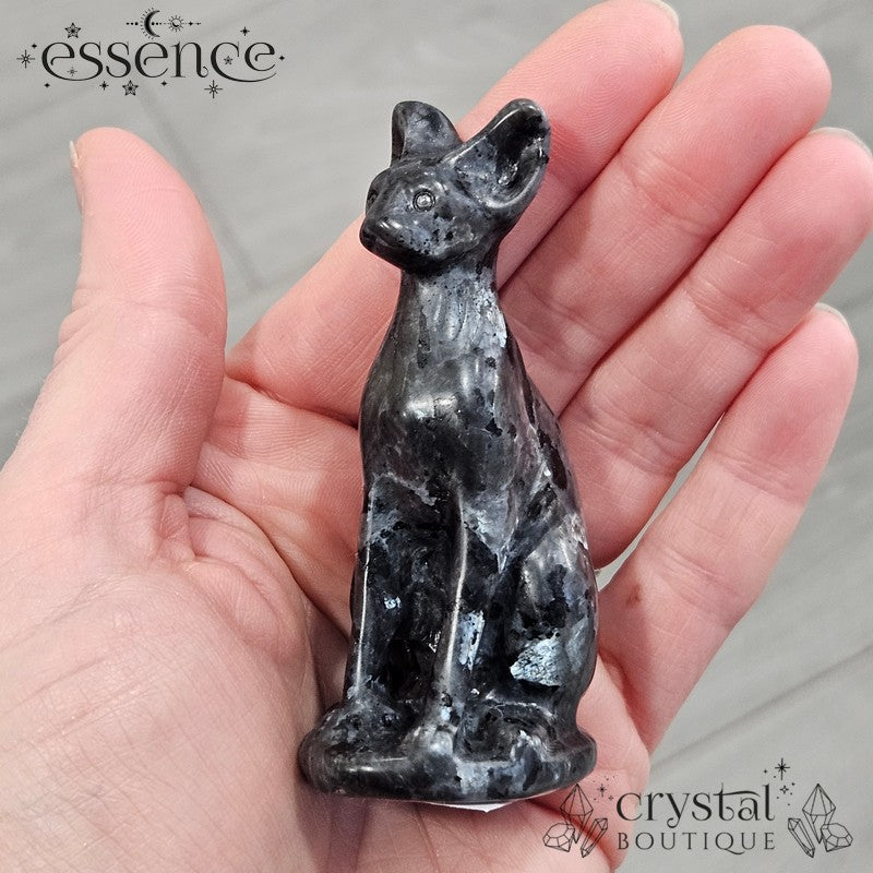 Larvikite Egyptian Cat Carving