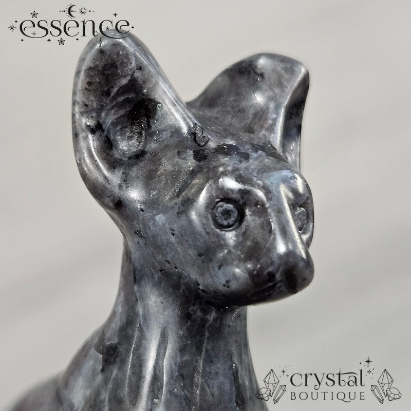 Larvikite Egyptian Cat Carving