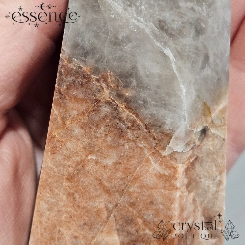 Shadow Feldspar with Quartz Tower (200g) - Grounding and Stabilizing energy