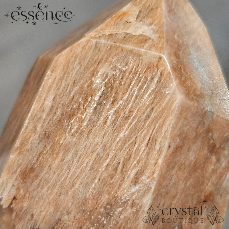 Shadow Feldspar with Quartz Tower (234g) - Grounding and Stabilizing energy