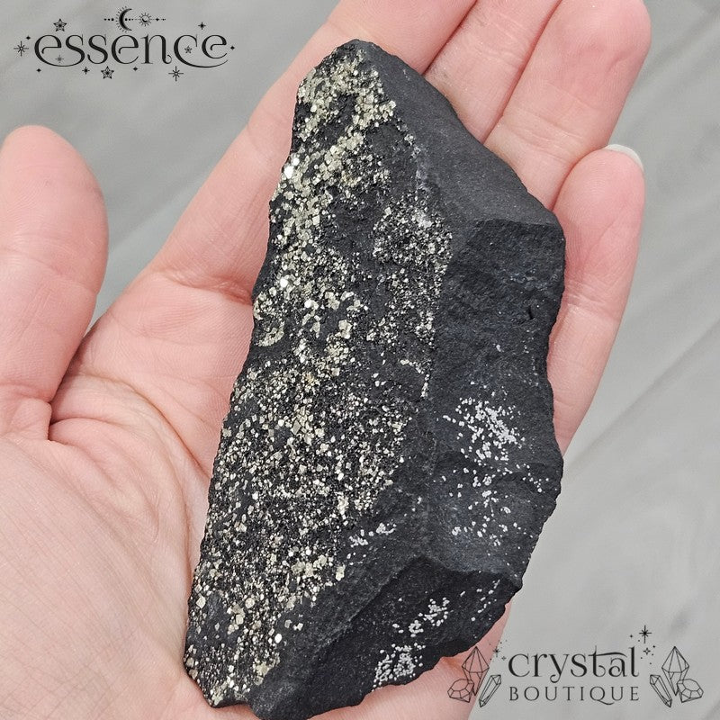 Raw Shungite with Pyrite - 124g