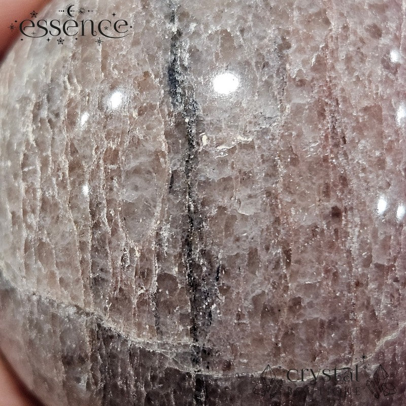 Lepidolite Sphere with Pink and Black Tourmaline