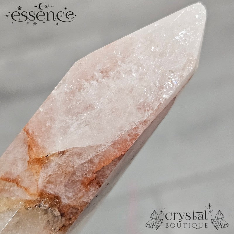 Pink Amethyst, Calcite, and Clear Quartz Point – 289g