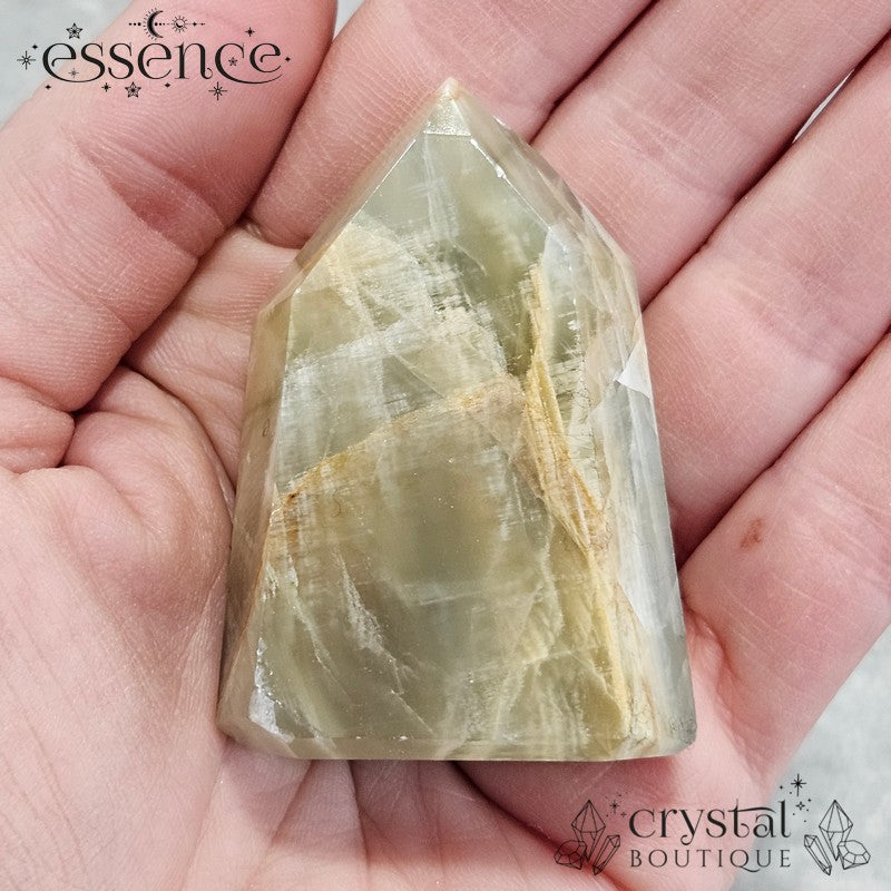 Green Calcite Tower – 82g of Brazilian Magic! ✨